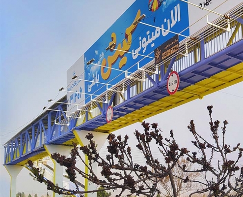 طراحی رنگ پل هوایی بلوار دانشجو- بزرگراه امام علی مشهد